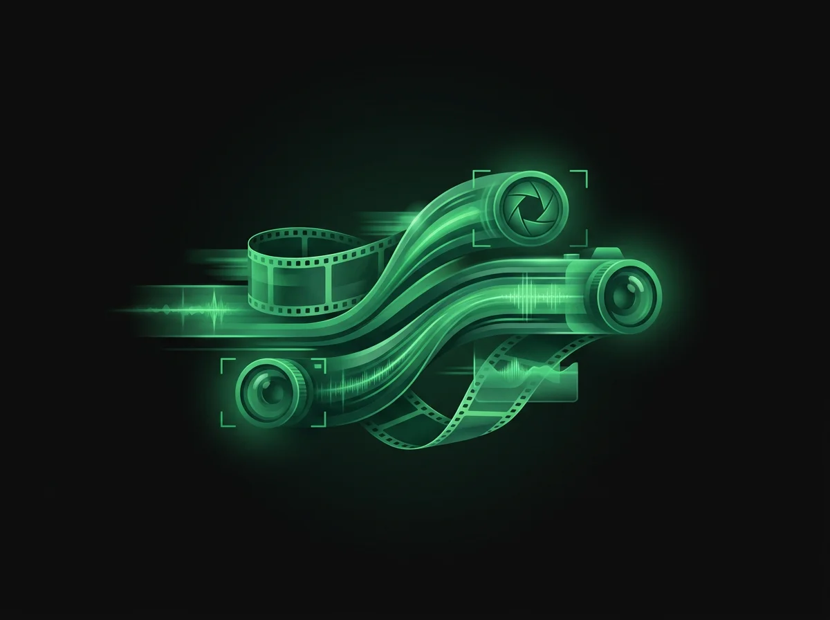 AI-first video generation workspace illustration